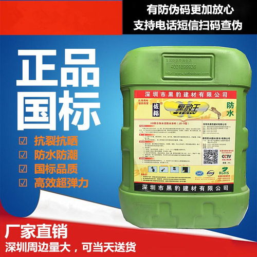 瑞智黑豹JS防水涂料 廚房、衛(wèi)生間、水池及泳池防潮防漏的環(huán)保解決方案